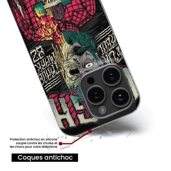 Tryckt silikonfodral kompatibelt Xiaomi Redmi Note 13 Pro Plus 5G Skull Urgh