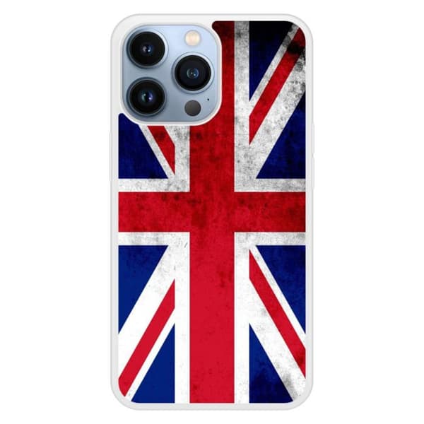 Reinforced silicone case printed compatible with Apple iPhone 13 Pro England flag