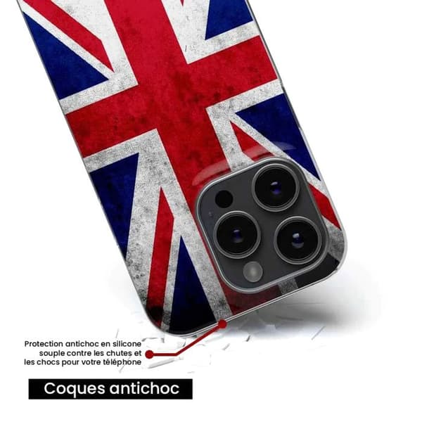 Tryckt silikonfodral som är kompatibelt med Apple iPhone 15 Plus England Flag