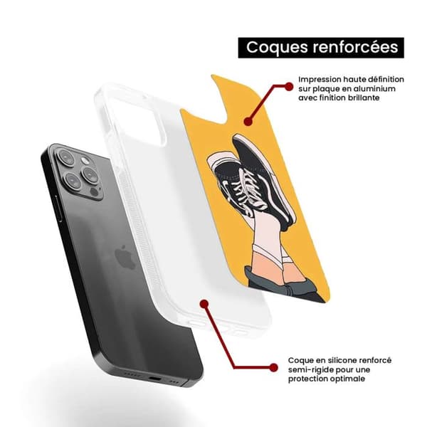 Reinforced silicone case with print compatible with Apple iPhone 13 Sneakers