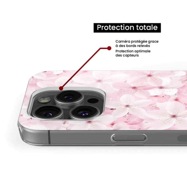 Tryckt silikonfodral som är kompatibelt med Apple iPhone 14 Sakura