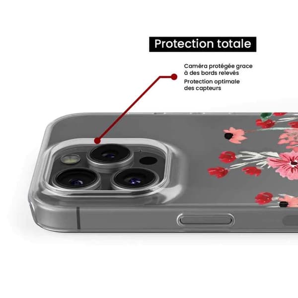 Siliconfodral med tryck kompatibel med Apple iPhone 16 Pro Blomster i vårblommor