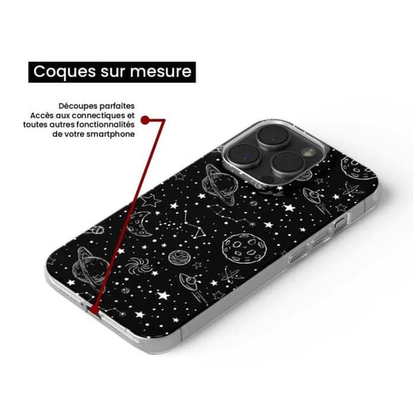Tryckt silikonfodral som är kompatibelt med Apple iPhone 16 Plus Galaxy draw