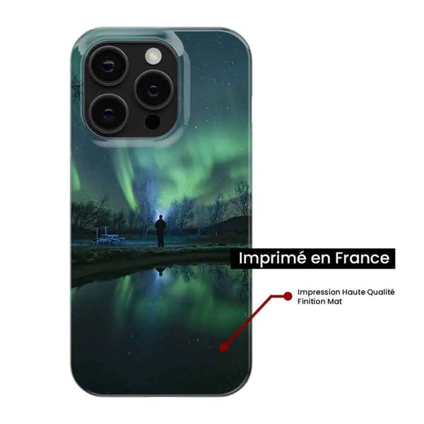Siliconfodral - Kompatibel med Apple iPhone 14 Pro - design med norrsken