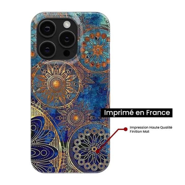 Siliconfodral - Kompatibel med Apple iPhone 14 Plus - design mandala blå