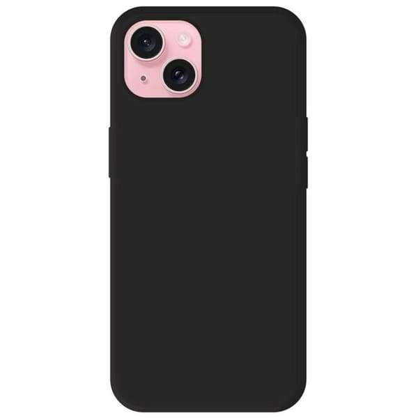 Svart silikonfodral - Kompatibel med Apple iPhone 15 Plus