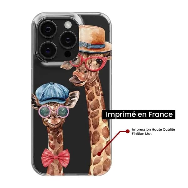 Tryckt silikonfodral kompatibelt Xiaomi Redmi Note 13 Pro Plus 5G Funny Giraffe