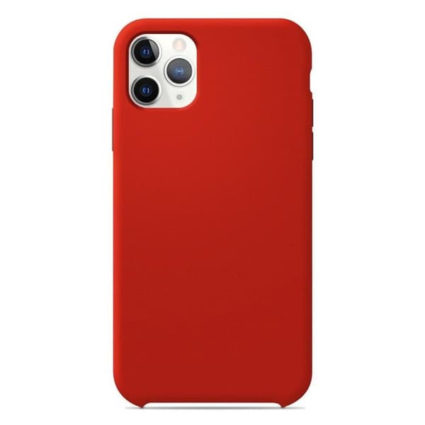 Siliconefodral Soft Touch - Apple - iPhone 11 Pro Max - Röd - Stötresistent - Trådlös laddning