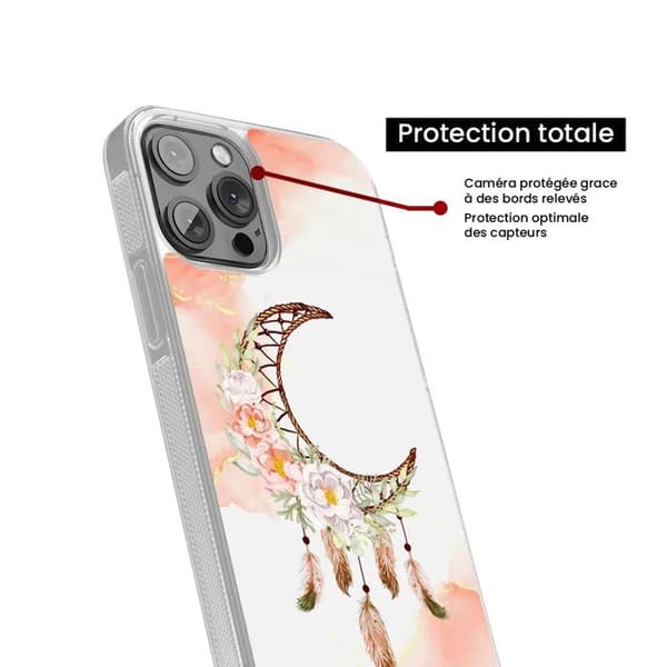 Förstärkt tryckt silikonskal kompatibelt med Apple iPhone 16 Plus Drömfångare Måne