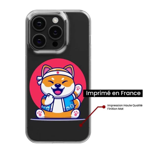 Tryckt silikonfodral som är kompatibelt med Apple iPhone 16 Plus Shiba ninja