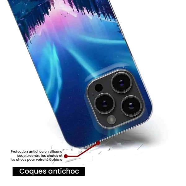 Siliconefodral - Kompatibel med Apple iPhone 15 Pro - design fallna natten