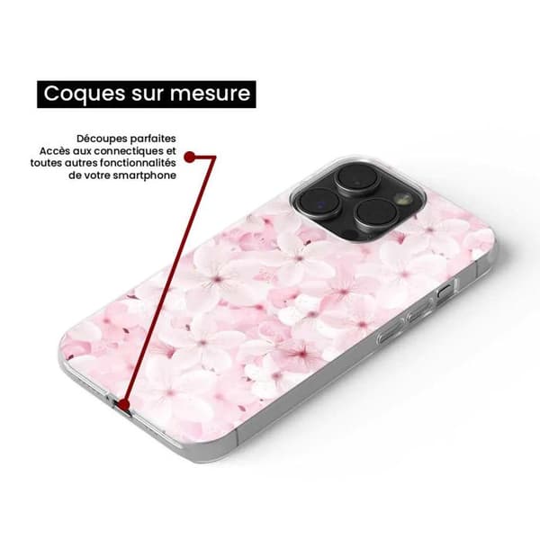 Tryckt silikonfodral som är kompatibelt med Apple iPhone 13 Sakura