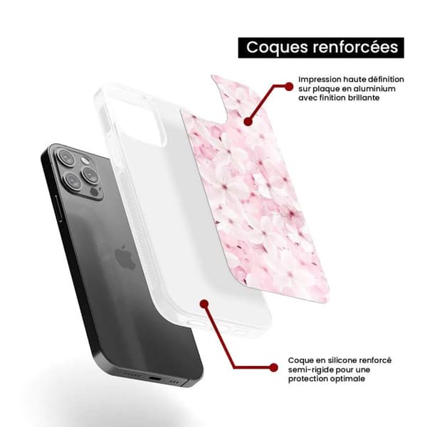 Siliconeförstärkt plånbokskompatibel Apple iPhone 15 Plus Sakura
