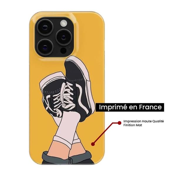 Tryckt silikonfodral som är kompatibelt med Apple iPhone 15 Sneakers
