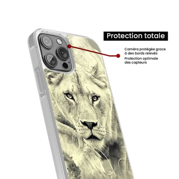 Silikonöverdrag med förstärkt tryck, kompatibel med Apple iPhone 15 Pro Max Lionne