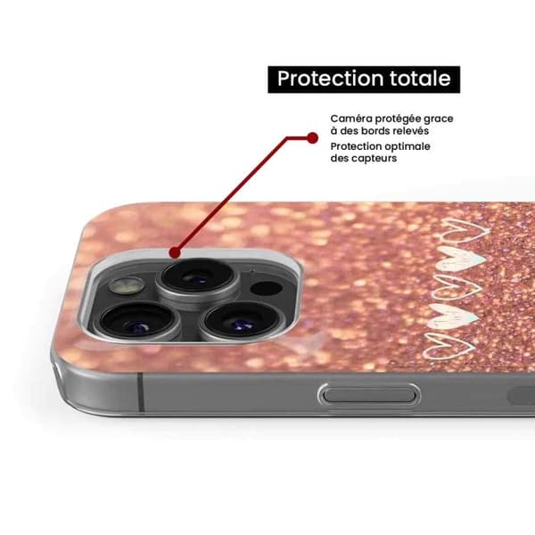 Tryckt silikonfodral kompatibelt Xiaomi Redmi Note 11 Pro Plus 5G Glitter Heart