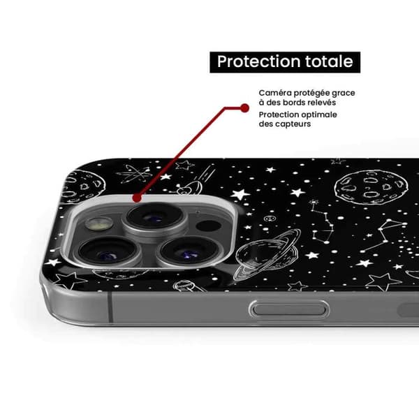 Tryckt silikonfodral som är kompatibelt med Apple iPhone 15 Galaxy draw
