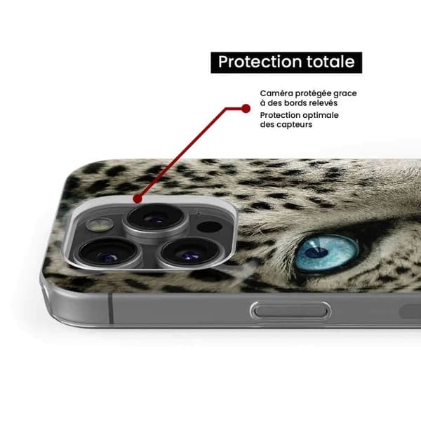 Siliconfodral - Kompatibel med Apple iPhone 13 - design med leopardöga
