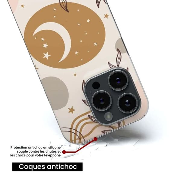 Tryckt silikonfodral som är kompatibelt med Apple iPhone 15 Plus Lunaison