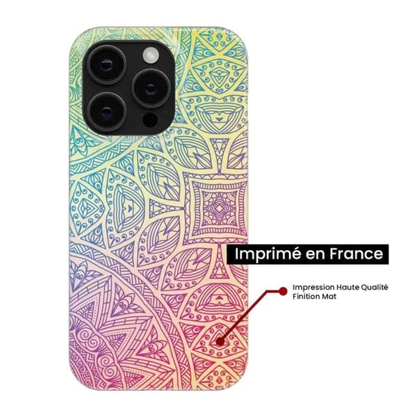 Siliconfodral - Kompatibel med Apple iPhone 14 - pastell mandala design
