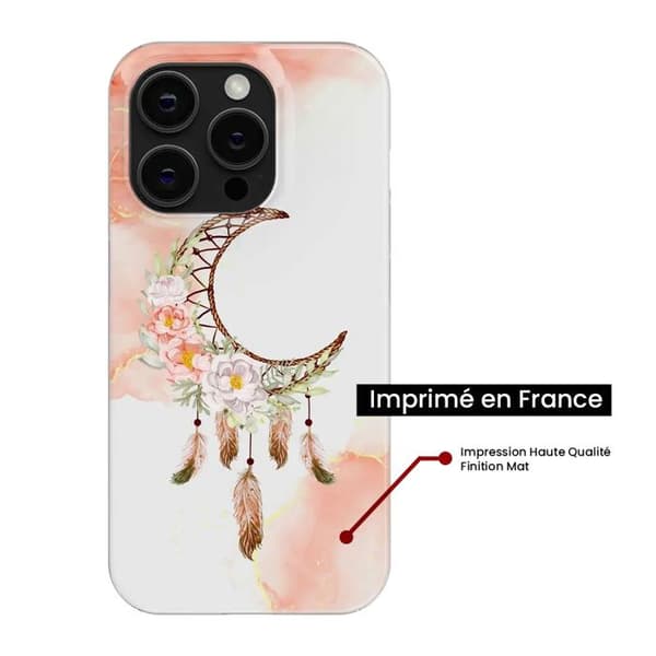 Tryckt silikonfodral som är kompatibelt med Apple iPhone 16 Plus Dreamcatcher Moon