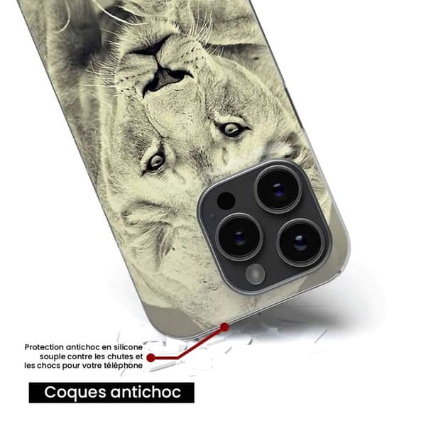 Tryckt silikonfodral som är kompatibelt med Apple iPhone 16 Plus Lioness
