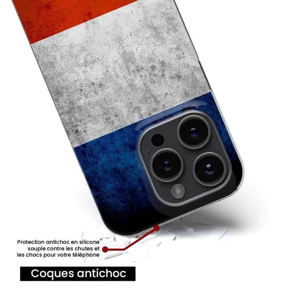 Siliconfodral - Kompatibel med Apple iPhone 14 Plus - design franska flaggan