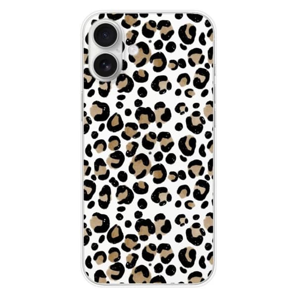 Tryckt silikonfodral som är kompatibelt med Apple iPhone 16 Plus Leopard