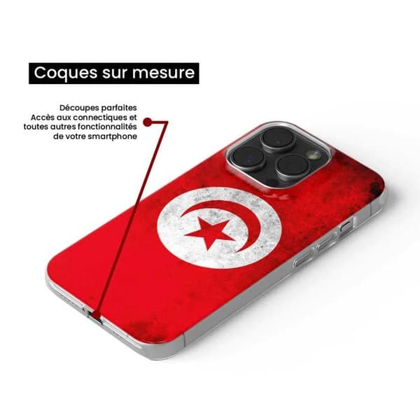 Tryckt silikonfodral kompatibelt med Xiaomi Redmi Note 11 Pro Plus 5G Tunisiens flagga