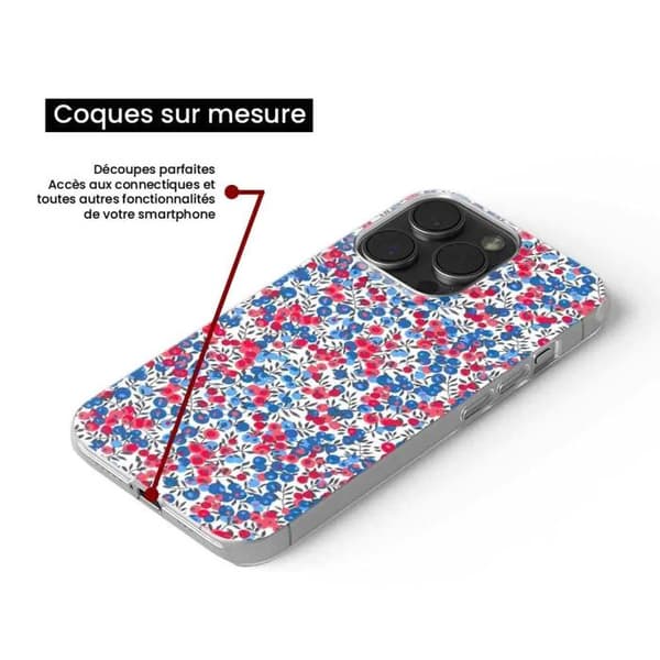 Siliconfodral - Kompatibel med Apple iPhone 13 - design liberty wiltshire blå