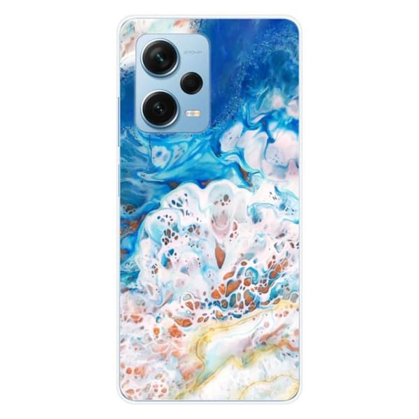 Tryckt silikonfodral kompatibelt med Xiaomi Redmi Note 12 Pro Plus Ocean Marble