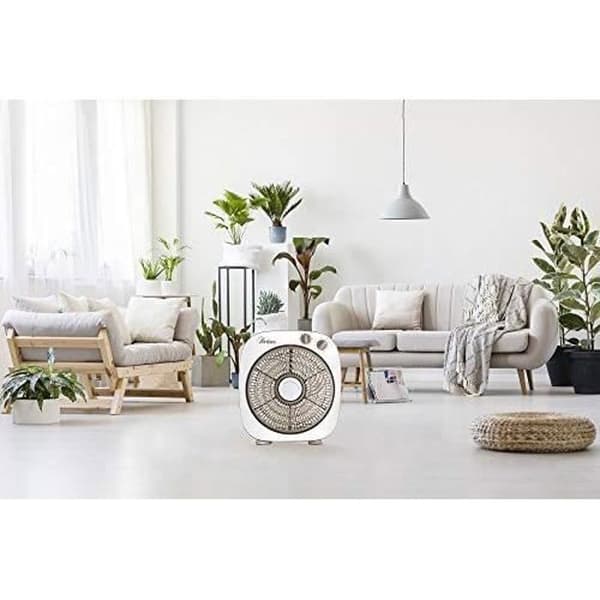 Ventilator - ARDES - AR5B24 - 3 hastigheder - timer - roterende gitter - hvid og grå