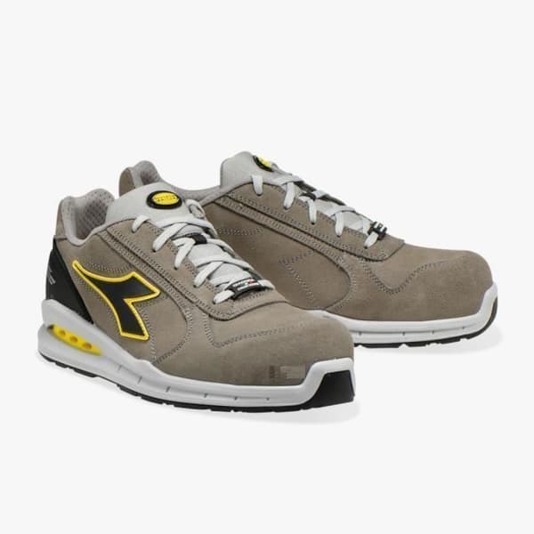 SKOR FÖR SÄKERHET - Diadora - RUN NET AIRBOX LOW S3 SRC - Grå - Läder - Unisex