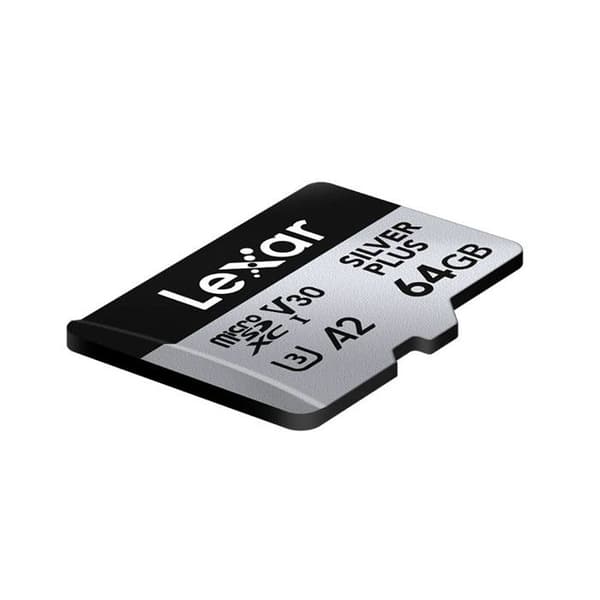"Lexar XC 64GB SILVER PLUS micro SD hukommelseskort"