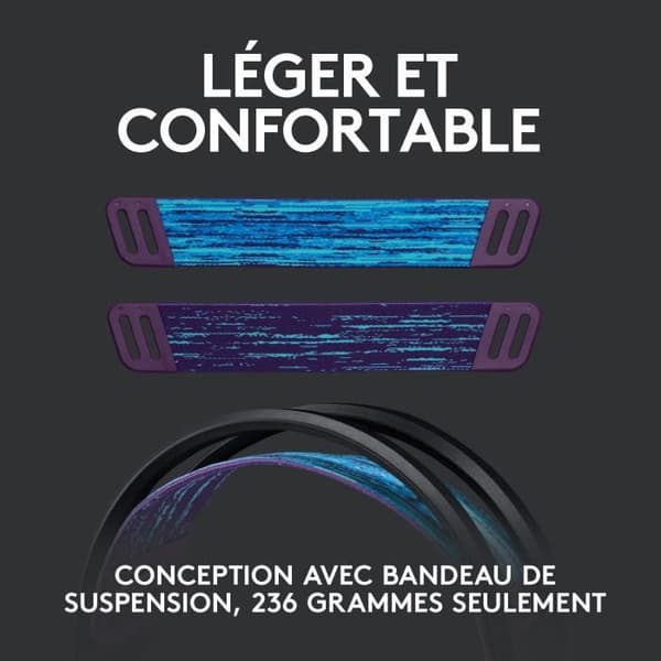 Gaming headset - Trådløs - Logitech G - G535 Lightspeed - PS5, PS4, PC, MAC - Sort