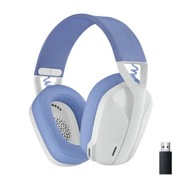 Gaming headset - Trådlös - Logitech G - G435 Lightspeed - Vit