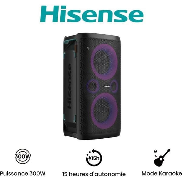 Bærbar højttaler - HISENSE - Bluetooth - Max 300 W