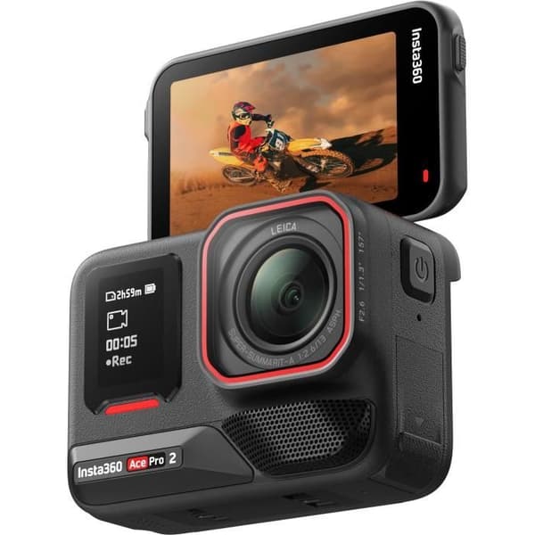 Pack Kamera Sport Insta360 Ace Pro 2 Sort + 2. batteri