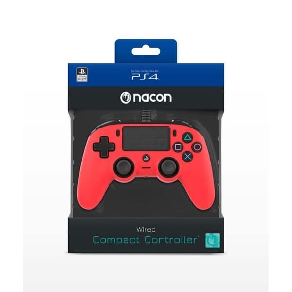 Spelkontroll - Nacon - Gaming Illuminated Compact Controller - Röd - Trådbunden - PS4