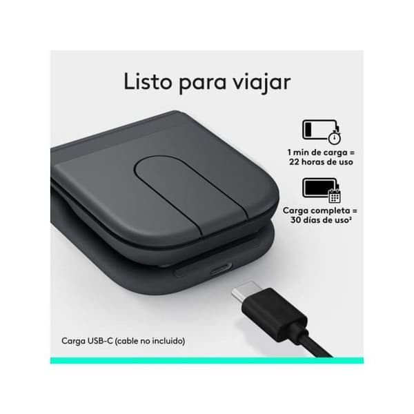 Mus - LOGITECH - Mobi Fold - Fällbar ultraportabel - Trådlös Bluetooth - 4000 DPI