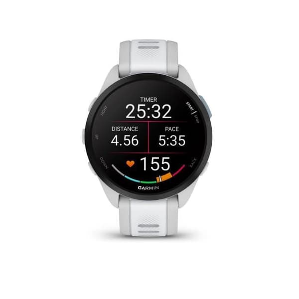 GPS-forbindt ur - GARMIN - Forerunner 165 - 1,2" - Sort med hvid / lys grå rem