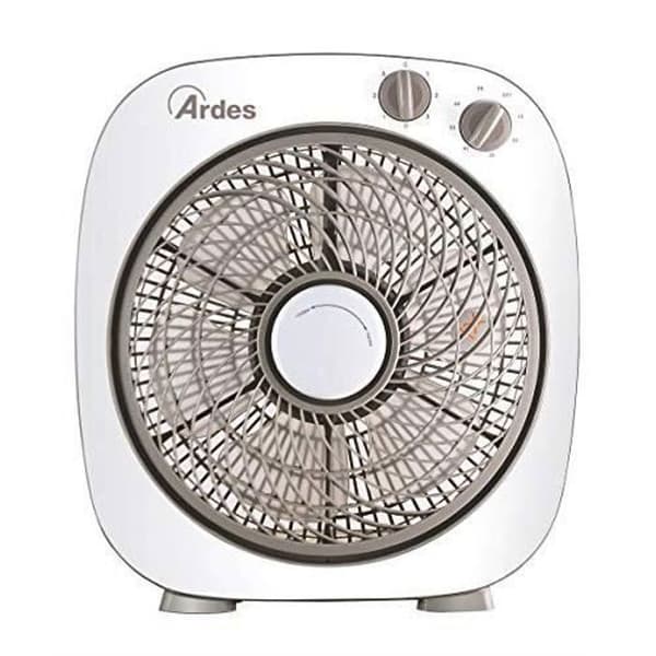 Ventilator - ARDES - AR5B24 - 3 hastigheder - timer - roterende gitter - hvid og grå