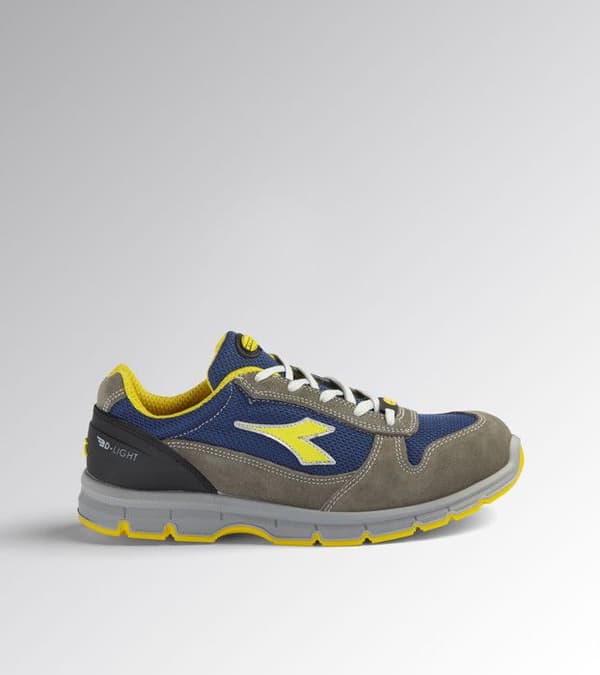 Diadora RUN II TEXT S1P SRC ESD lav sikkerhedssko - Grå / Kongeblå - 44
