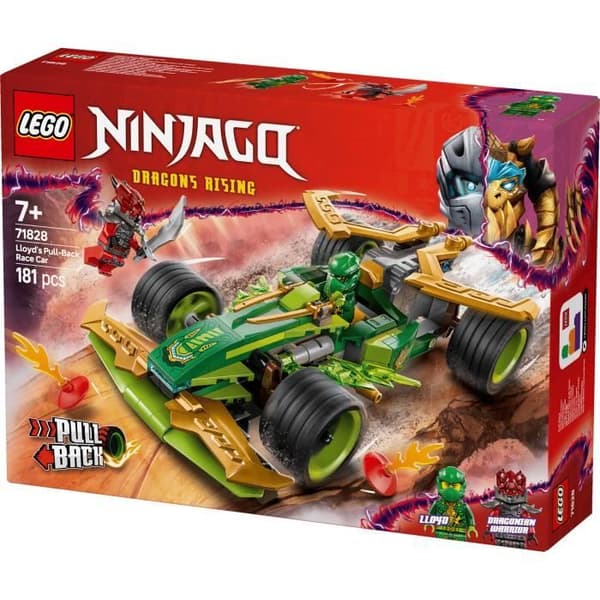 LEGO NINJAGO 71828 Lloyd's Pull Back Kilpa-auto - Rakennuslelu