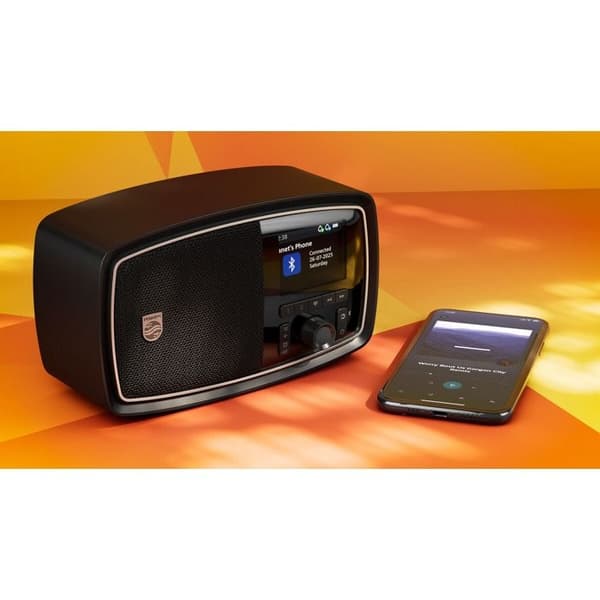 Radio Philips bærbar Century TAV2000DB Sort