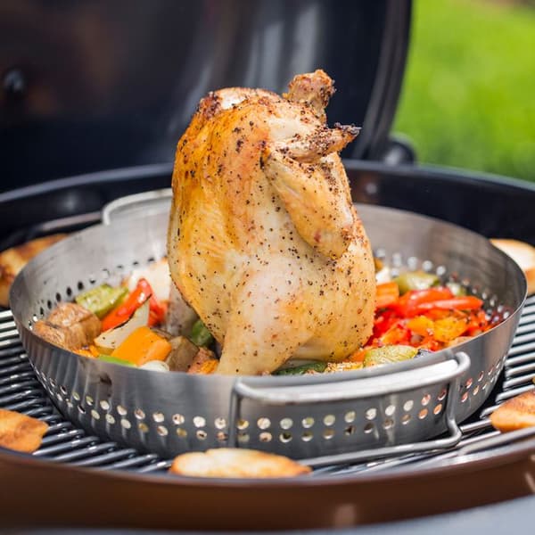 Weber kycklingställ - GBS - Rostfritt stål - Grå