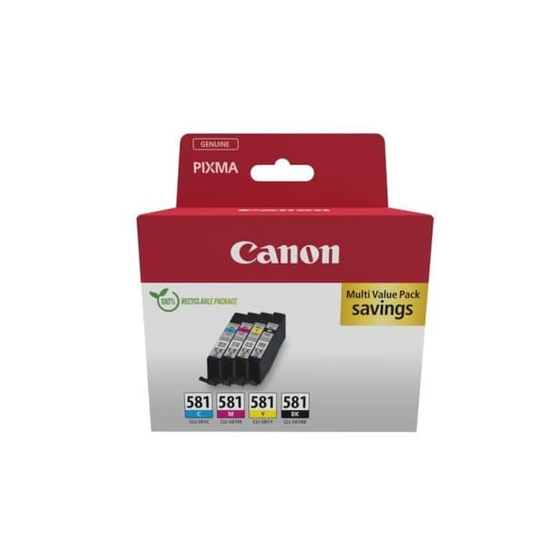Blækpatron - Canon - CLI-581 - Multi-farvet - Inkjet - Pack på 4