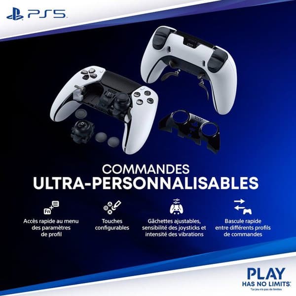 Langaton DualSense Edge™ - Midnight Black I PS5 ja PC