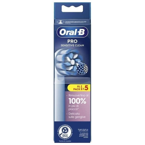 Reservedele - BRAUN - Pro Sensitive Clean - 5 hoveder - Ultra-bløde børster - Blå