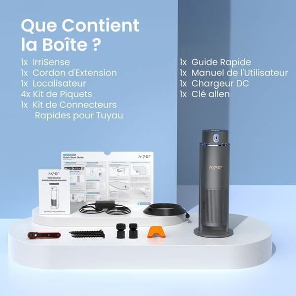 AIPER IrriSense 2 Intelligent Vandingssystem, Kontrol via App, Multi-Zoner, Regnsensor, Op til 445 m²